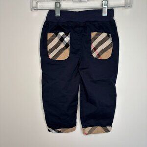 BURBERRY London Pull On Drawstring Pant Boys S Navy Plaid